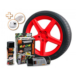 SET FOLIATEC Spray Folija - NEON RED + OSNOVNI PREMAZ