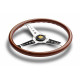 Volani 3-kraki volanski obroč MOMO CALIFORNIA, 360mm, les, 34mm zamik, rjava/srebrna | race-shop.si