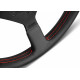 Volani 3 spokes steering wheel Red MOMO MONTECARLO 350mm, leather | race-shop.si