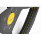 Volani 3 spokes steering wheel Yellow MOMO MONTECARLO 350mm, leather | race-shop.si