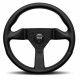 Volani 3 spokes steering wheel Black MOMO MONTECARLO 320mm, leather | race-shop.si