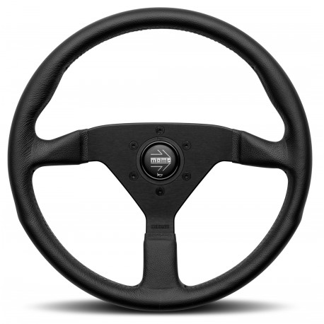 Volani 3-Kraki volanski obroč Črna MOMO MONTECARLO 350mm, usnje | race-shop.si