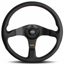 3 spokes steering wheel Black MOMO TUNER 350mm, leather