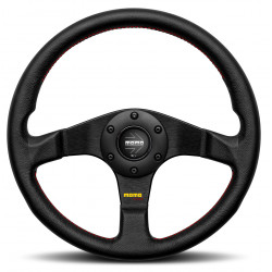 3 spokes steering wheel Black MOMO TUNER 320mm, leather