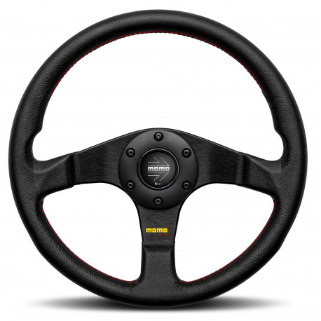 Volani 3 spokes steering wheel Black MOMO TUNER 320mm, leather | race-shop.si