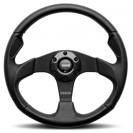 Volani 3 spokes steering wheel MOMO JET 350mm, leather | race-shop.si