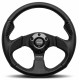 Volani 3 spokes steering wheel MOMO JET 320mm, leather | race-shop.si