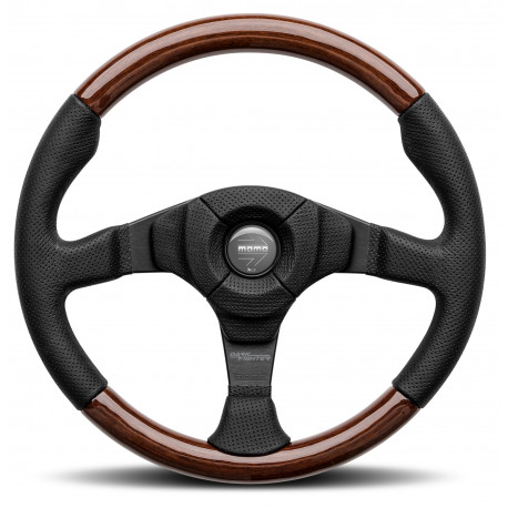 Volani 3 spokes steering wheel MOMO DARK FIGHTER WOOD 350mm | race-shop.si