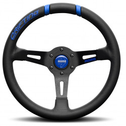 3 spokes steering wheel MOMO DRIFTING 330mm, Black Blue leather