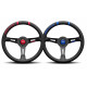 Volani 3 spokes steering wheel MOMO DRIFTING 330mm, Black Red leather | race-shop.si