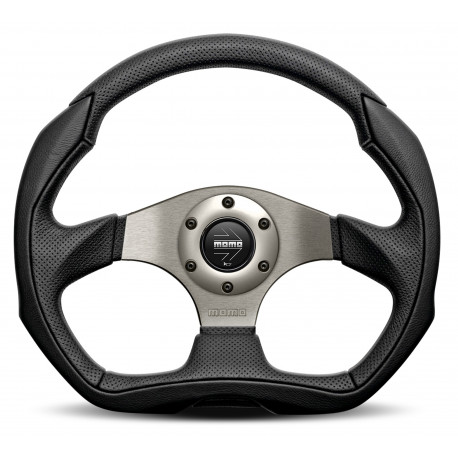 Volani 3 spokes steering wheel MOMO EAGLE 350mm, leather | race-shop.si