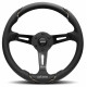 Volani 3-kraki volanski obroč MOMO GOTHAM, 350mm, usnje, 70mm zamik, črna | race-shop.si