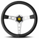 Volani 3 spoke steering wheel MOMO PROTOTIPO HERITAGE Silver 350mm, leather | race-shop.si