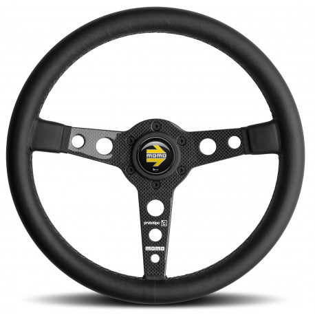 Volani 3 spoke steering wheel MOMO PROTOTIPO 6C Carbon 350mm, leather | race-shop.si