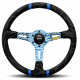 Volani 3-kraki volanski obroč MOMO ULTRA, 350mm, alcantara, 70mm zamik, črna/modra | race-shop.si