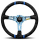 3 spoke steering wheel MOMO ULTRA Blue 350mm, alcantara