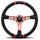 Volani 3-kraki volanski obroč MOMO ULTRA, 350mm, alcantara, 70mm zamik, črna/rdeča | race-shop.si