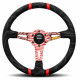 3 spoke steering wheel MOMO ULTRA Red 350mm, alcantara