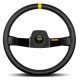 Volani 2 spoke steering wheel MOMO MOD.02 black 350mm, leather | race-shop.si