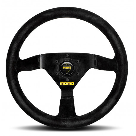 Volani 3 spoke steering wheel MOMO MOD.69 black 350mm, suede | race-shop.si