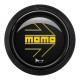Univerzalna pesta volana s hitrim sproščanjem MOMO Horn Button - glossy black yellow heritage logo 2CCF - round liplip | race-shop.si