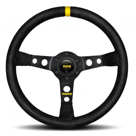 Volani 3 spoke steering wheel MOMO MOD.07 black 350mm, suede | race-shop.si