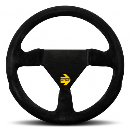 Volani 3-kraki volanski obroč MOMO MOD.11, 280mm, semiš, brez zamika, črna | race-shop.si