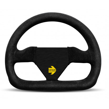 Volani 3 spoke steering wheel MOMO MOD.12 black 260mm, suede | race-shop.si