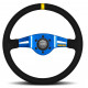 Volani 2 spoke steering wheel MOMO MOD.03 blue 350mm, suede | race-shop.si