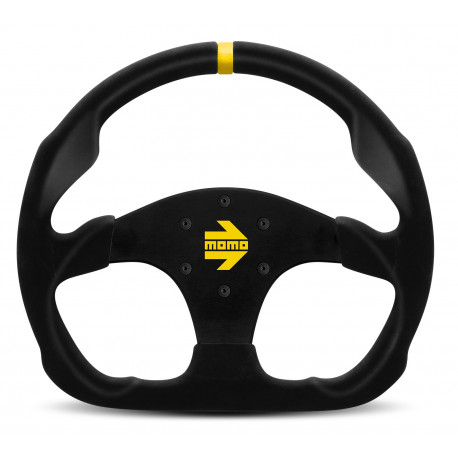 Volani 3 spoke steering wheel MOMO MOD.30 black 320mm, suede | race-shop.si