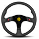 Volani 3-kraki volanski obroč MOMO MOD.80 NEW, 350mm, usnje, 33mm zamik, črna/rdeča | race-shop.si