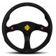 Volani 3 spoke steering wheel MOMO MOD.80 NEW black 350mm, suede | race-shop.si