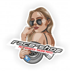 Sticker race-shop turbo girl