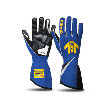 Rokavice Race gloves MOMO CORSA R with FIA homologation (external stitching) blue | race-shop.si