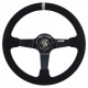 Volani Steering wheel RACES Grigio, 350mm, suede, 90mm deep dish | race-shop.si