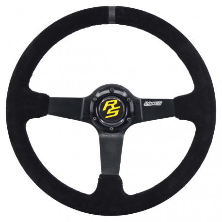 Volani Steering wheel RACES Giallo, 350mm, suede, 90mm deep dish | race-shop.si