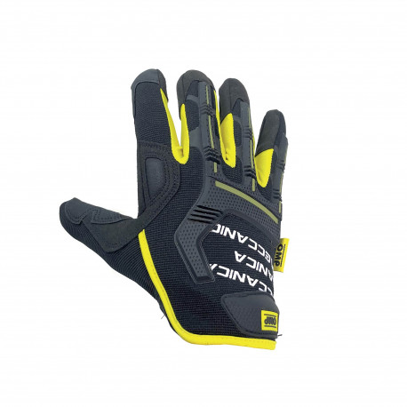 Rokavice OMP MECCANICA MEHANIČNE ROKAVICE črno/rumena | race-shop.si