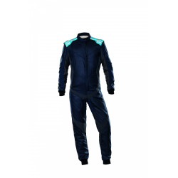 FIA race suit OMP ONE EVO X navy blue/gray/cyan