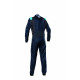 Obleke FIA race suit OMP ONE EVO X navy blue/gray/cyan | race-shop.si