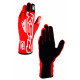 Rokavice Rokavice za karting OMP KS-4 ART my2023 (notranji šivi), rdeča/bela | race-shop.si