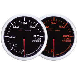 DEPO racing gauge fuel pressure - White and Amber series