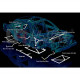 Stebrički Honda Civic 96-00 UltraRacing 2x 3-Point Floor Bars | race-shop.si