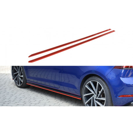 Body kit a vizuálne doplnky MAXTON DESIGN difuzorji stranskih pragov za VW Golf 7 R / R-Line Facelift, V2 | race-shop.si