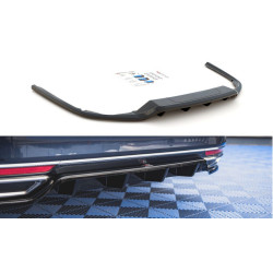 MAXTON DESIGN zadnji centralni splitter za Volkswagen Passat B8 (z navpičnimi prečkami)