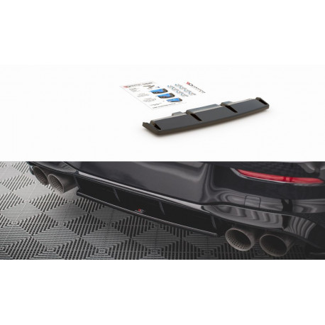 Body kit a vizuálne doplnky MAXTON DESIGN zadnji centralni splitter za Volkswagen Golf R Mk8 | race-shop.si
