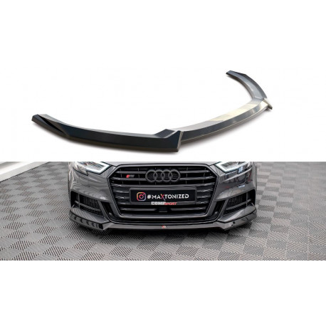 Body kit a vizuálne doplnky MAXTON DESIGN sprednji splitter za Audi S3 Sportback 8V Facelift, V3 | race-shop.si