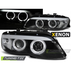 XENON HEADLIGHTS ANGEL EYES BLACK for BMW X5 E53 11.03-06