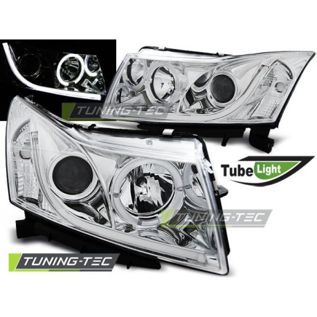 Osvetlenie ŽAROMETI CHEVROLET CRUZE 09-12 TUBE LIGHT , KROM | race-shop.si