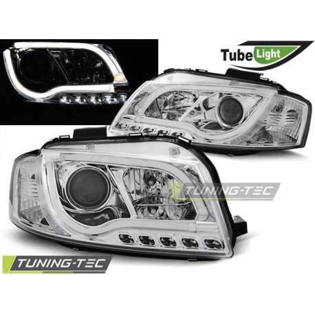 Osvetlenie ŽAROMETI TUBE LIGHT KROM za AUDI A3 8P 05.03-03.08 | race-shop.si