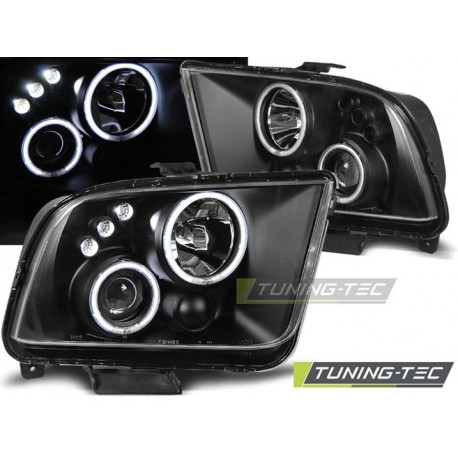 Osvetlenie ŽAROMETI FORD MUSTANG 04-09 ANGEL EYES ČRNA | race-shop.si